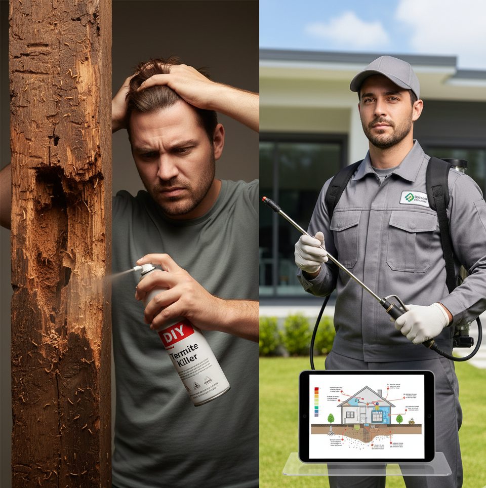 เปรียบเทียบการกำจัดปลวกด้วยตัวเอง